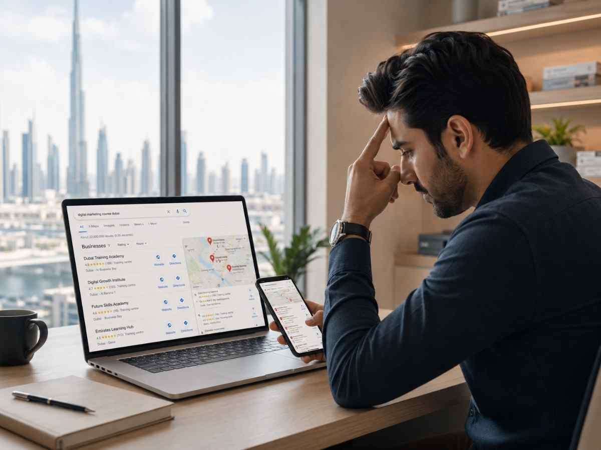 Course page SEO, local SEO, technical SEO, and lead tracking dashboard