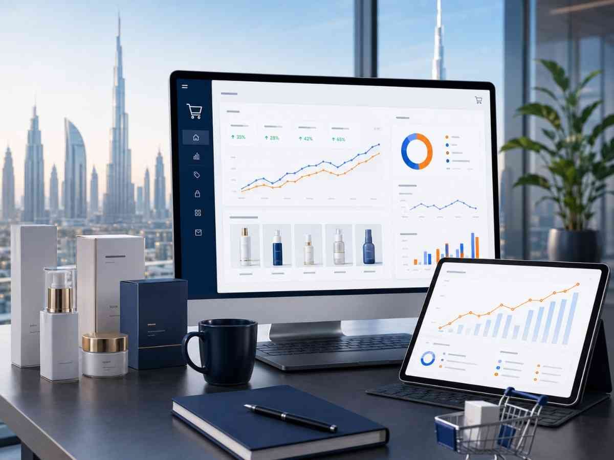 Ecommerce SEO audit dashboard showing product and category growth