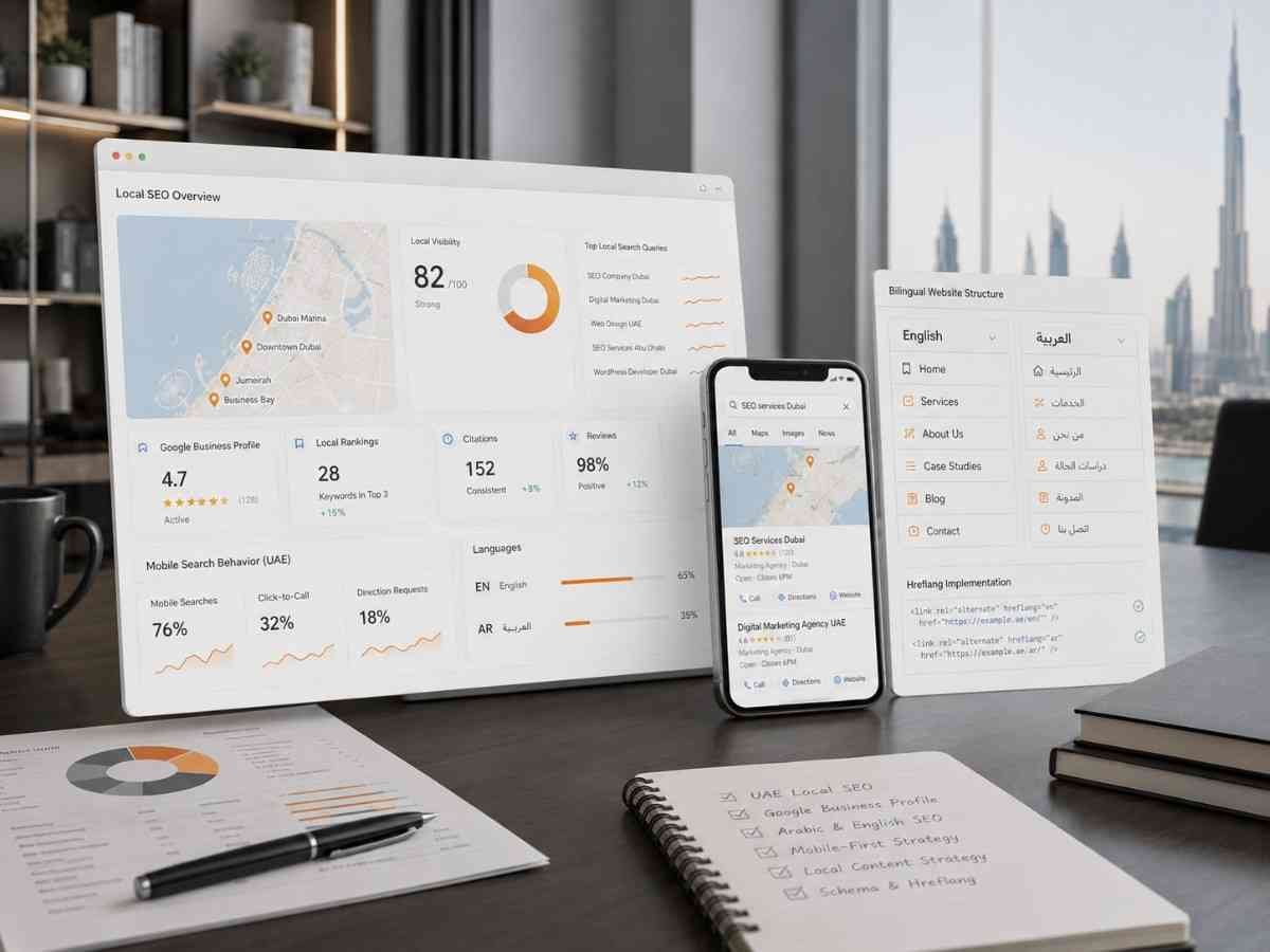 WordPress SEO process dashboard showing audit, planning, technical improvements, content authority, and ongoing tracking.