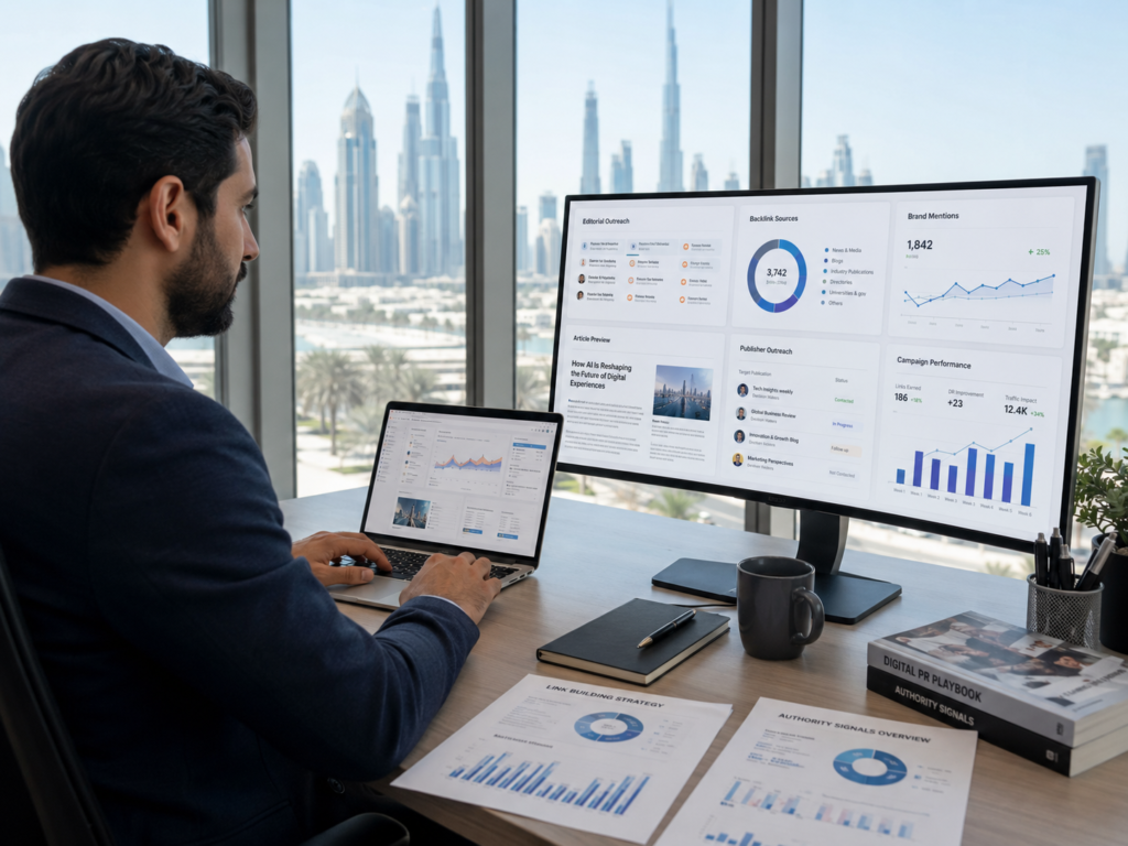 Digital PR and backlink outreach dashboard