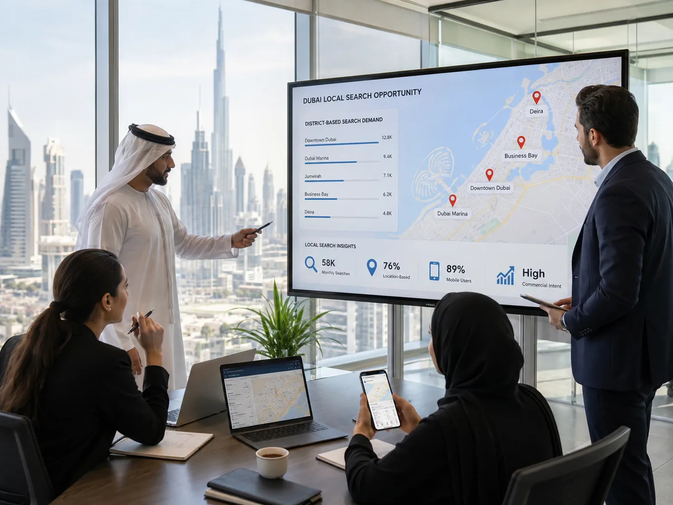 Dubai local search opportunity for franchise SEO.
