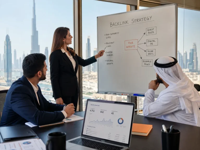 Dubai link building strategy meeting